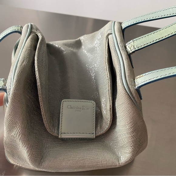 Christian Dior Suede small bag 9x7” lite blue color, used but in good shape - Picture 3 of 10